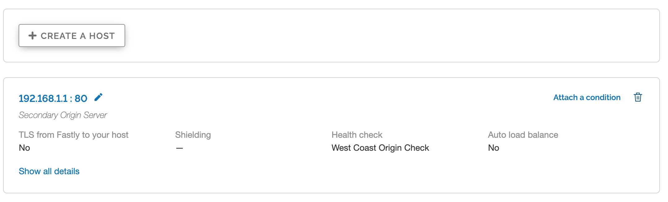 an example secondary origin server